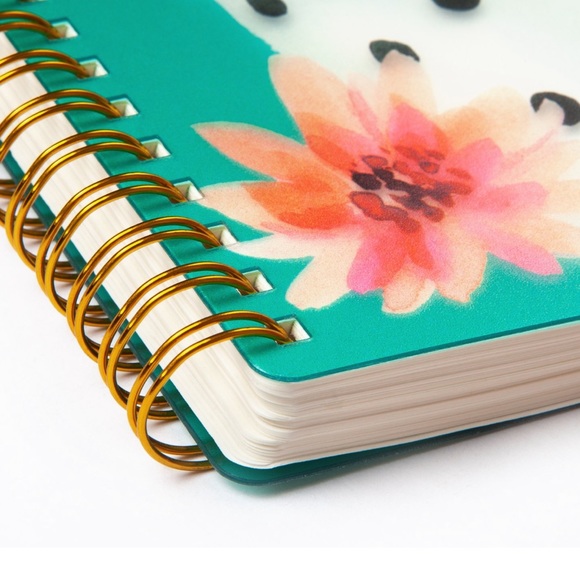 New Cute Cactus Shape Journal with Spiral Binding &  Green Leaf Pom Key Ring - Picture 7 of 12